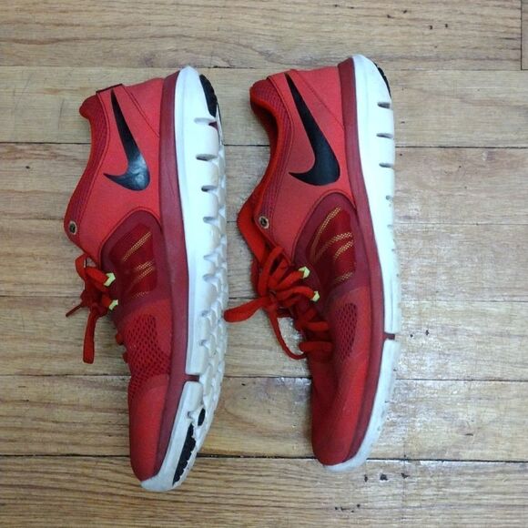Nike Mens Flex 2014 Run 642791-602 Red Lace Up Low Top Running Shoes siz… - Picture 4 of 6